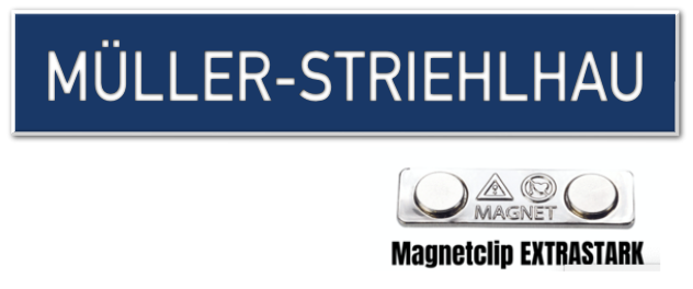 BLau-Magnet-Stark Bundeswehr Namensschild