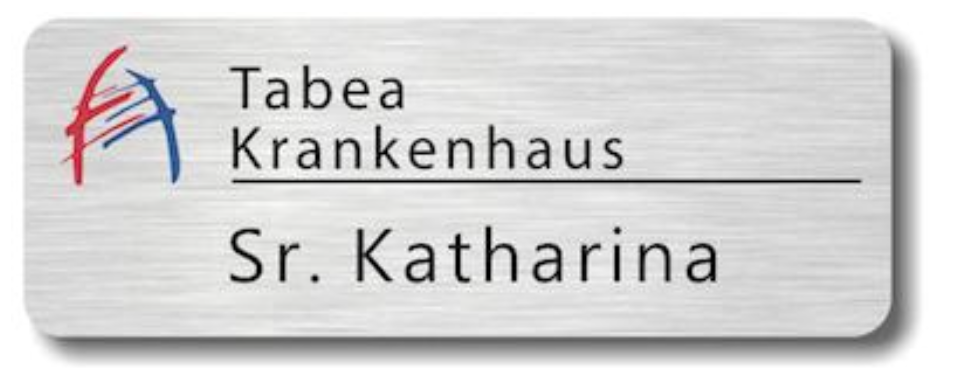 Metall Namensschild 68x25mm - Classic Lite Metall Namensschild 68x25mm - Classic Lite