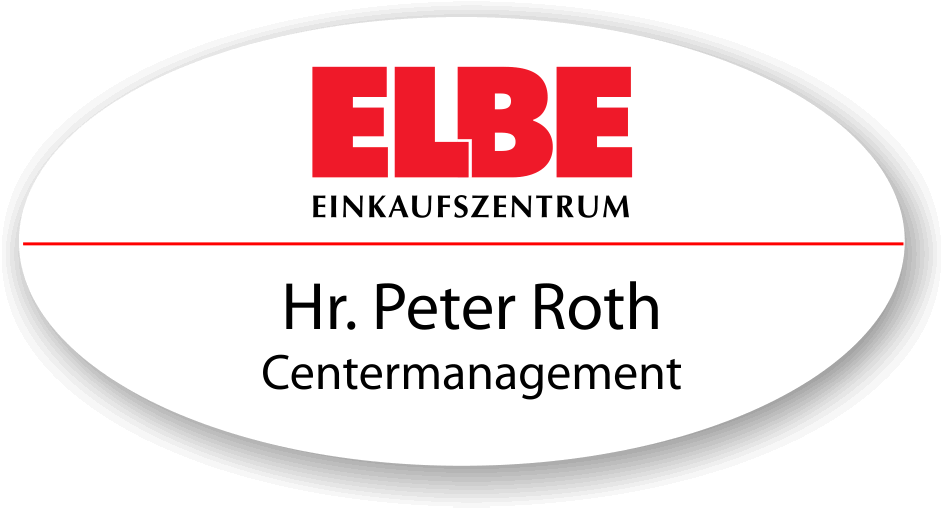 namensschild-oval-75x38mm-weiss preiswertes Namensschild, Kunststoff