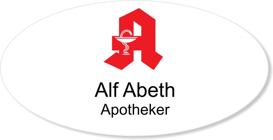 namensschild-apotheke-oval-apo-_0 Namensschilder mit Apothekenlogo